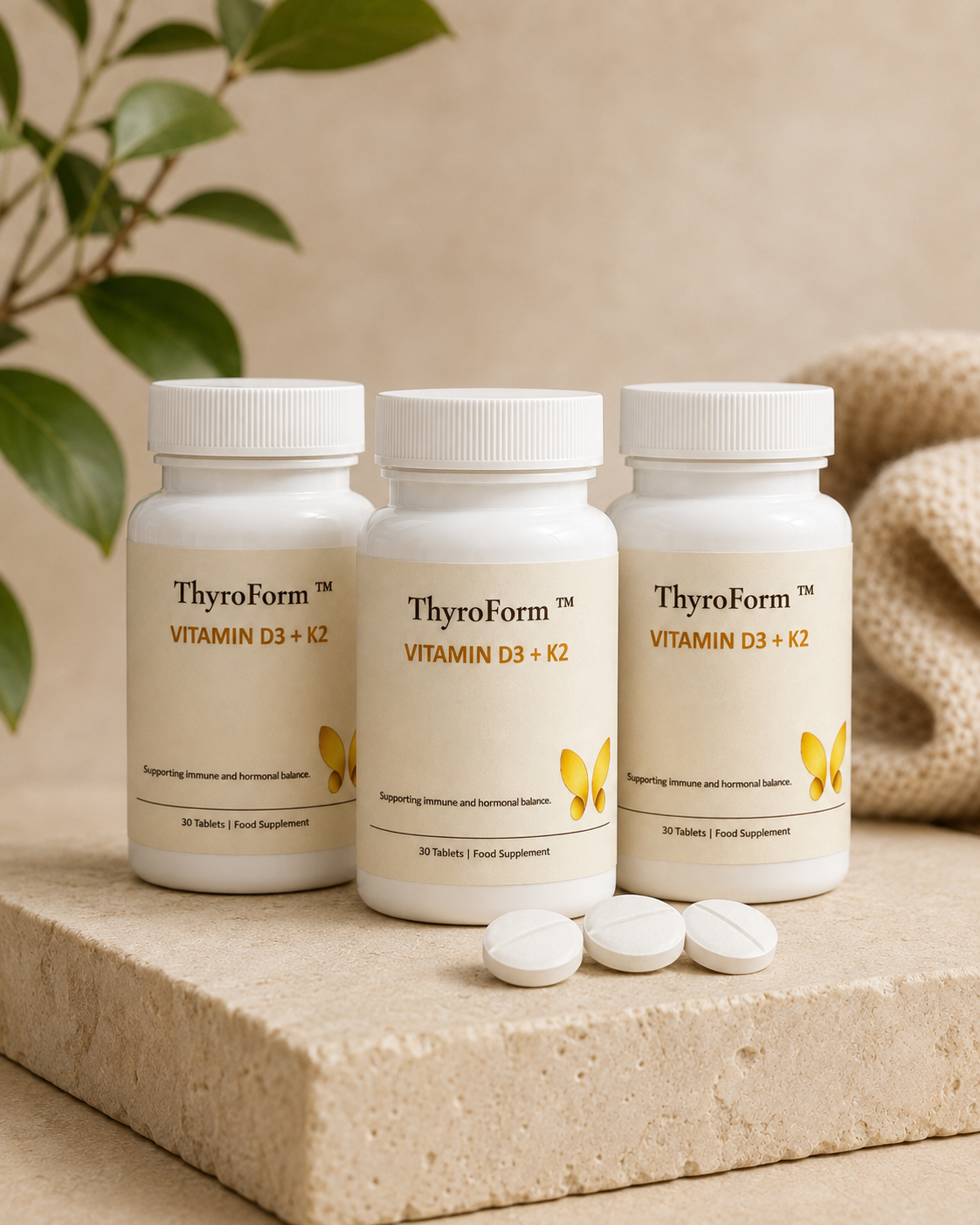 Three month High Dose Vitamin D3+K2 bundle
